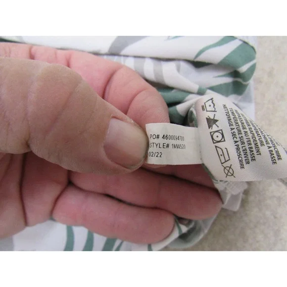 Travis Mathew Mens Gray Green Tropical Leaf Golf Polo Shirt 1MW520 Size L - Picture 5 of 8